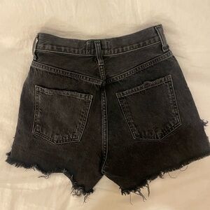 Agolde Washed Black Denim Women Shorts
